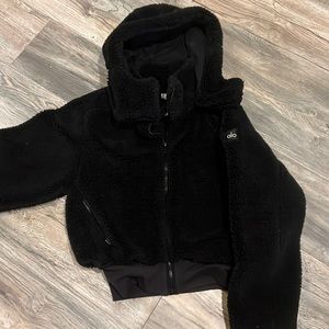 Alo Foxy Sherpa hooded zipper jacket xs